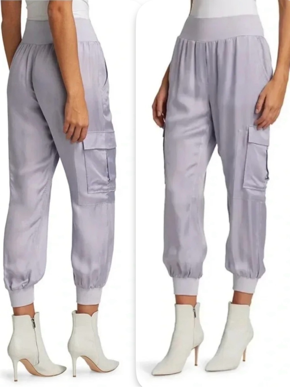 cinq a sept Lavender Purple Giles  Cargo Jogger Parachute Pants XS Eclectic